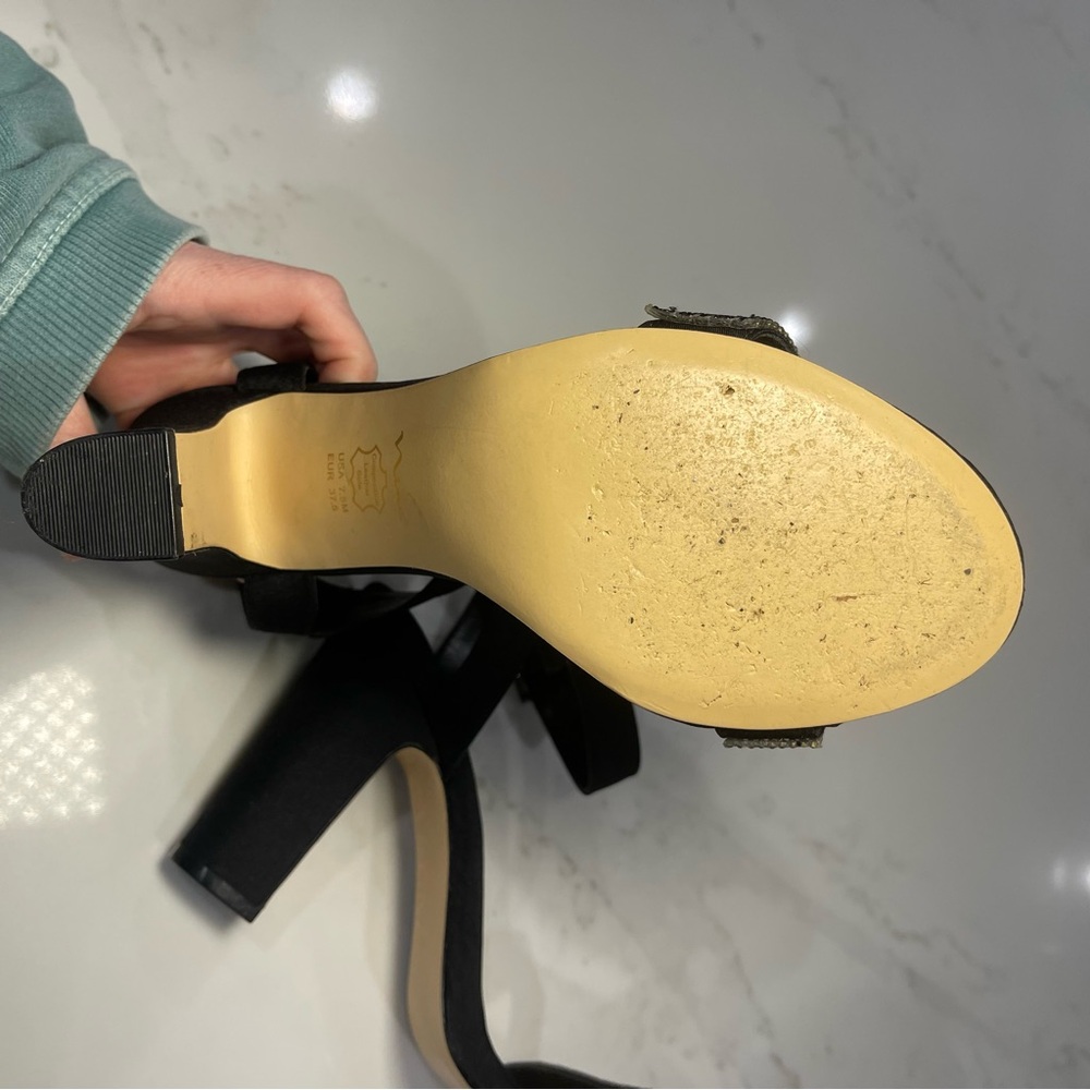 Nina Black Sparkling Heels - Picture 12 of 16